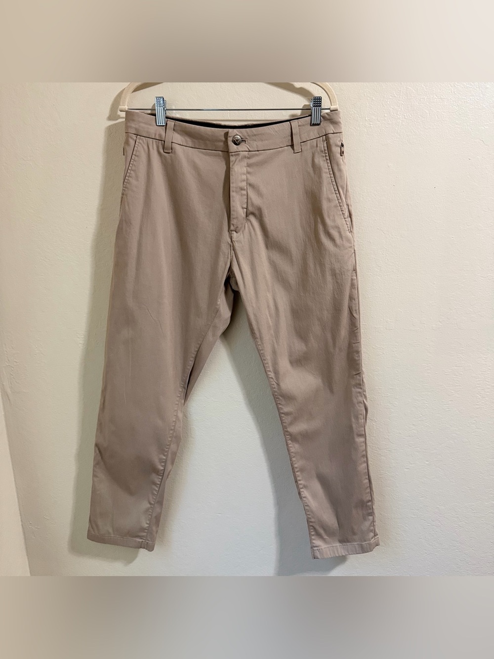 Birddogs Men's Khaki Stretch Pants Chino 32x28 Tan Performance Golf Casual